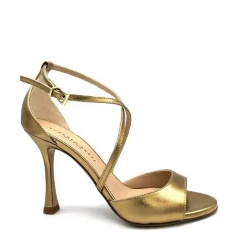 Antique Gold Leather Sandal - Roberto Festa - Modalova