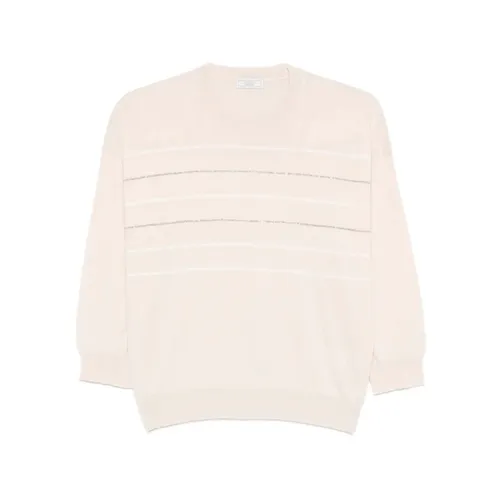 Striped crew-neck sweater - Peserico - Modalova
