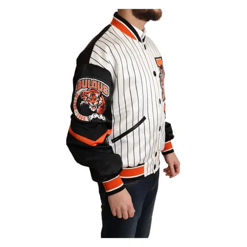 Multicolor King Logo Bomber Jacket - Dolce & Gabbana - Modalova