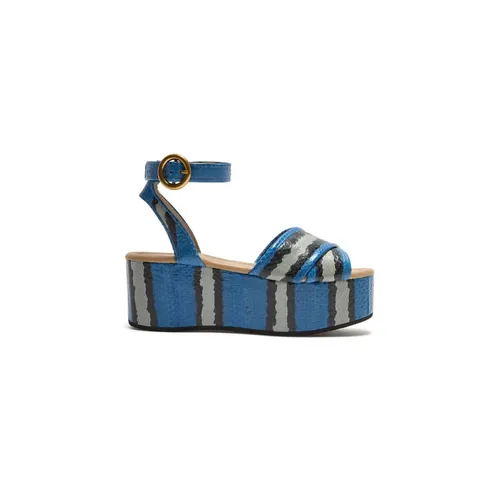 Exotic Stripes Wedge Boot - Maliparmi - Modalova
