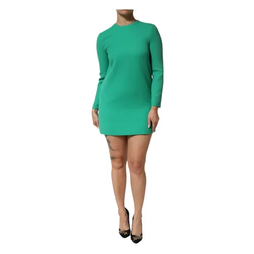 Green Long Sleeve Mini Dress - Dolce & Gabbana - Modalova