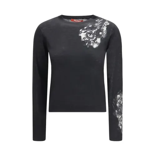 Silk Sweatshirt with Ribbed Trims - Max Mara - Modalova