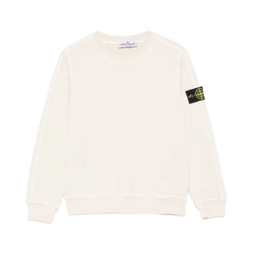 Felpa Girocollo Con Logo - Stone Island - Modalova