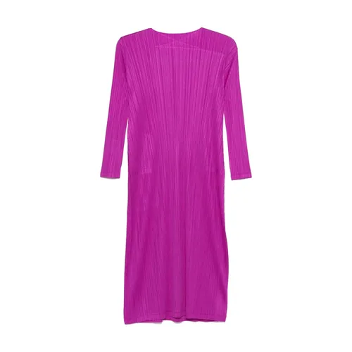 Pleats Light Wave Fold Detail Midi Dress - Issey Miyake - Modalova
