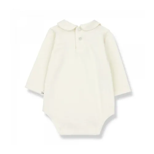 Ecru Cotton Peter Pan Collar Top - 1 + IN THE Family - Modalova