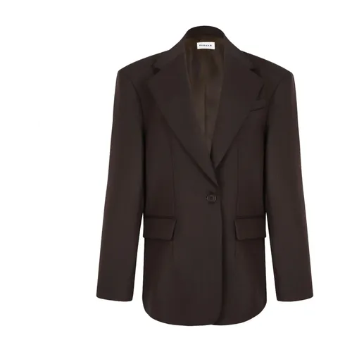 Dark Brown Oversized Blazer Jacket - P.a.r.o.s.h. - Modalova