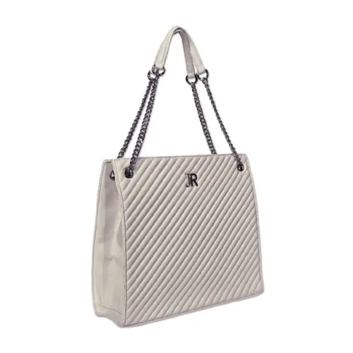 White Silver Shopper Bag - John Richmond - Modalova