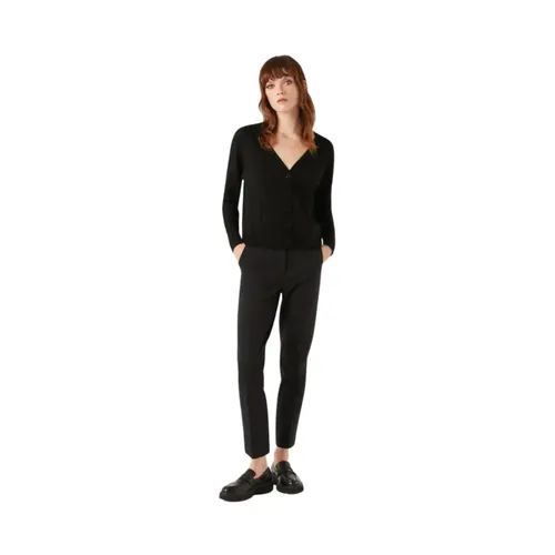 Slim Black Cotton Pants - Pennyblack - Modalova