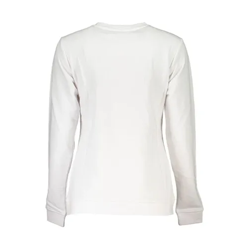 White Floral Print Sweatshirt - Cavalli Class - Modalova