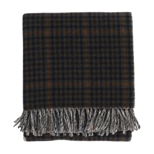 Check Pattern Wool Blanket Fringed Edges - Autry - Modalova
