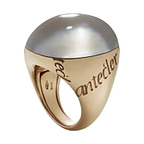 White Mother of Pearl and Rock Crystal Ring - Chantecler - Modalova