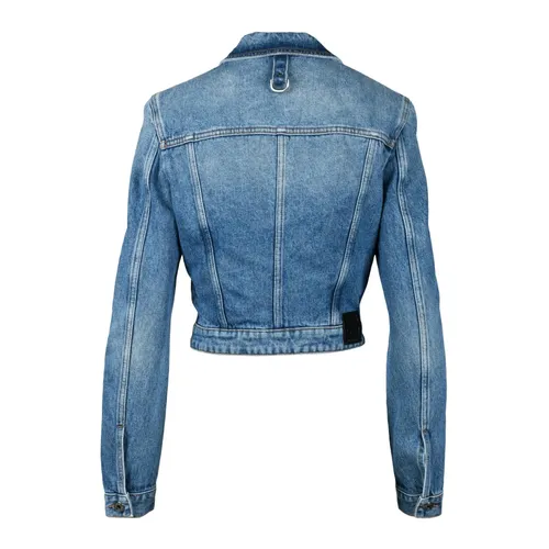 Cotton Denim Jacket - Off White - Modalova