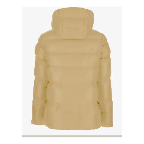 Yellow Nylon Hooded Down Jacket - Pinko - Modalova
