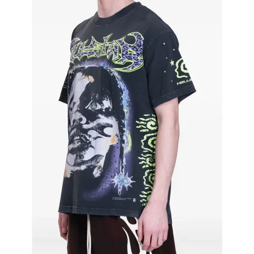 Graphic Print Crew Neck T-shirt - Hellstar - Modalova