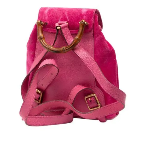 Pre-owned Suede Backpack - Gucci Vintage - Modalova