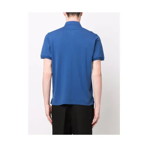 Blue Cotton Polo Shirt - Mauro Ottaviani - Modalova