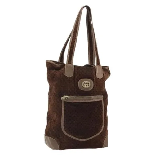 Pre-owned Suede Tote Bag - Gucci Vintage - Modalova