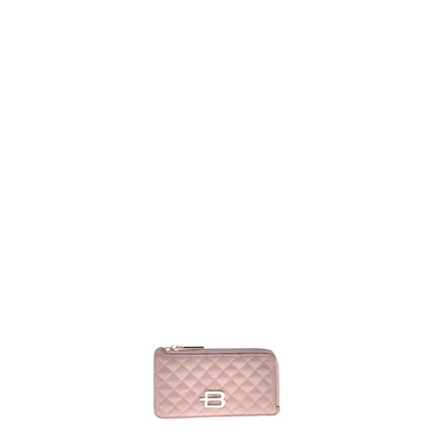 Wallet in black nude leather leather - Baldinini - Modalova
