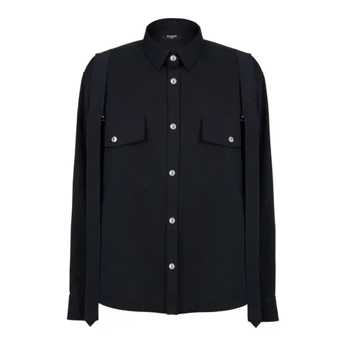 Cotton shirt with strap - Balmain - Modalova