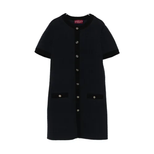 Wool textured tweed dress - Gucci - Modalova