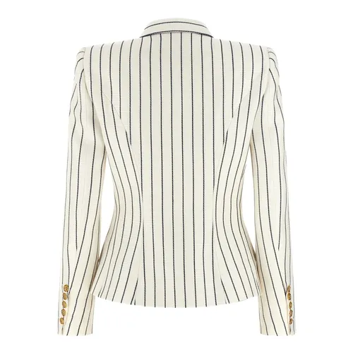Six-button Pinstripe Jacket - Balmain - Modalova