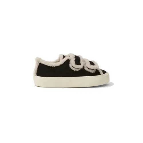 Black Shearling Low Velcro Winter Boot - Inuikii - Modalova
