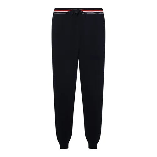 Blue Wool Elastic Waist Pants - Thom Browne - Modalova