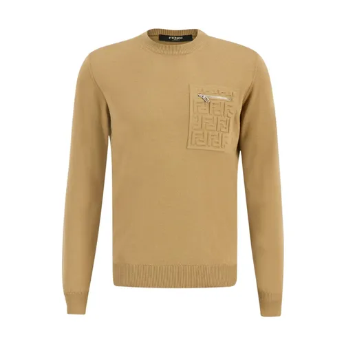 FF Embossed Wool Pullover - Fendi - Modalova
