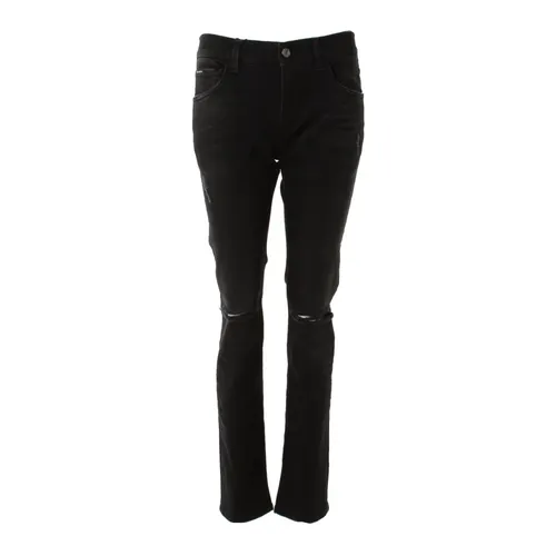 Ripped Logo Skinny Jeans - Dolce & Gabbana - Modalova
