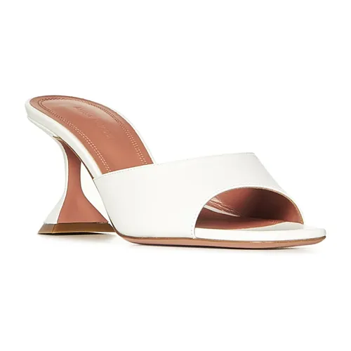 White Sandals with Hourglass Heel - Amina Muaddi - Modalova