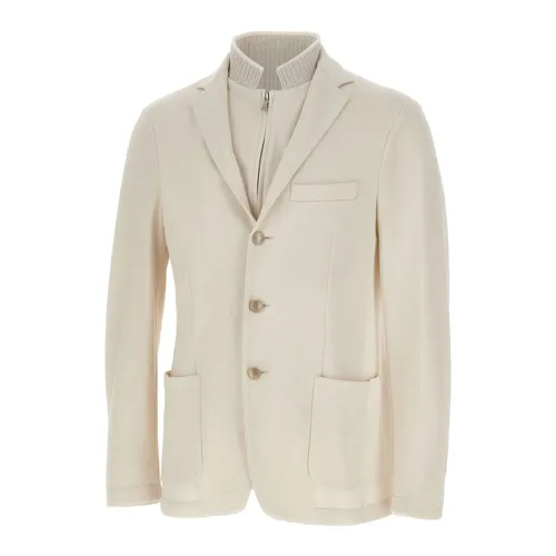 Single-Breasted Blazer with Detachable Bib - Eleventy - Modalova