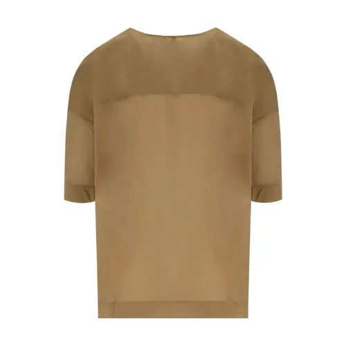 Camel Blouse with Box Cut - Max Mara - Modalova