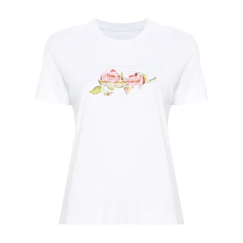 White Floral Print Jersey Top - Givenchy - Modalova