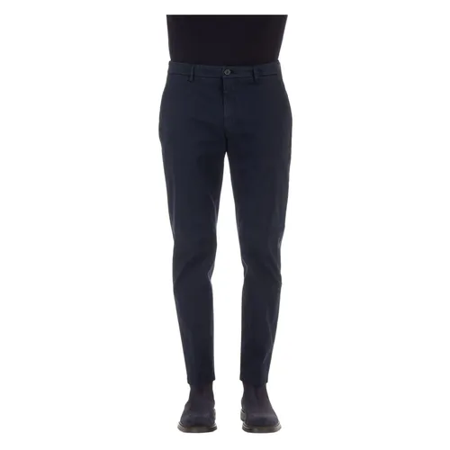 Blue Trousers with Hidden Button - Department Five - Modalova