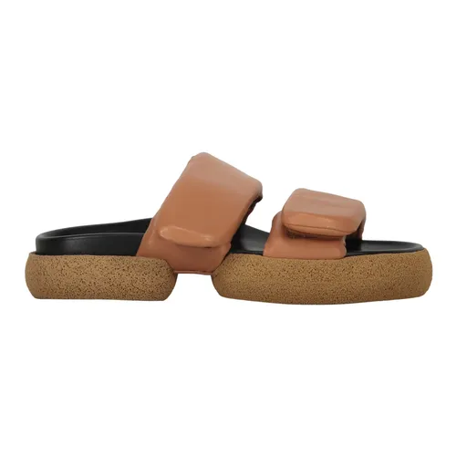 Leather Rubber Slides - Dries Van Noten - Modalova