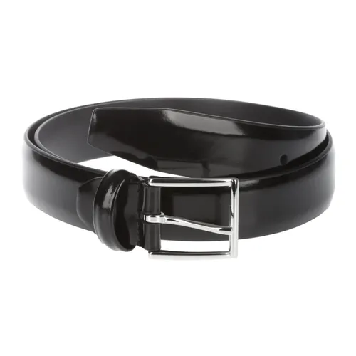 Smooth Black Leather Belt - Anderson's - Modalova