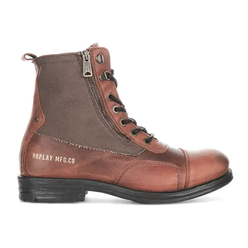 Biker Combat Lace Up Boot - Replay - Modalova
