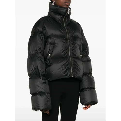 Black Puffer Turtle Jacket - Rick Owens - Modalova