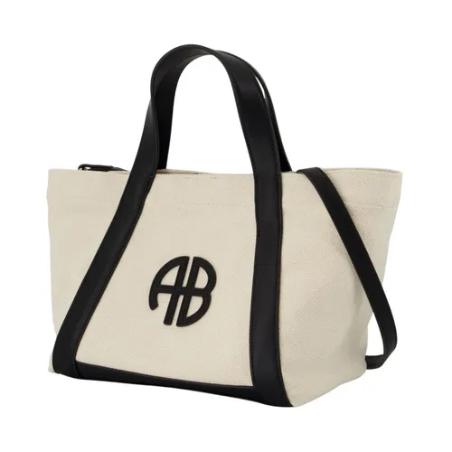 Beige Cotton Shopper Bag - Anine Bing - Modalova