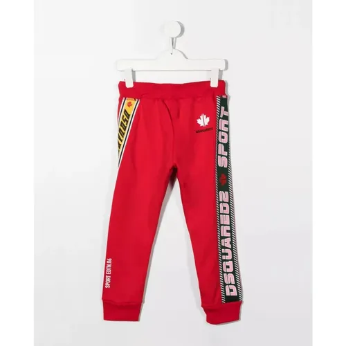 Red Sweatpants with Drawstring - Dsquared2 - Modalova