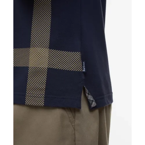 Tartan Polo Shirt Navy & Pine - Barbour - Modalova