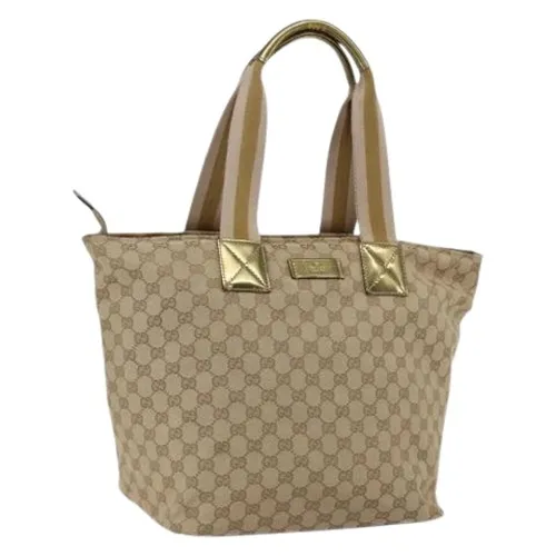 Pre-owned Vintage Canvas Tote Bag - Gucci Vintage - Modalova