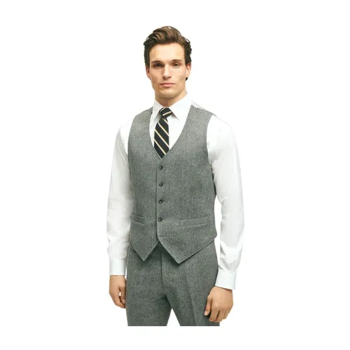 Medium Grey Wool Vest - Brooks Brothers - Modalova