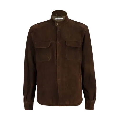 Suede Bomber Jacket - Boglioli - Modalova