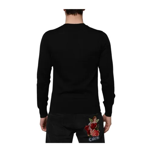 Luxurious Logo Wool Pullover Sweater - Dolce & Gabbana - Modalova