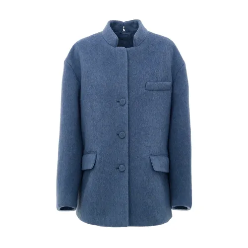 Light Blue Wool Caban Jacket - Gucci - Modalova