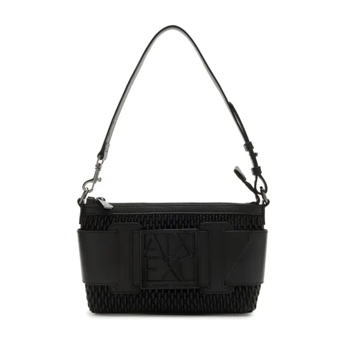 Black Shoulder Bag Stylish Compact Practical - Armani Exchange - Modalova