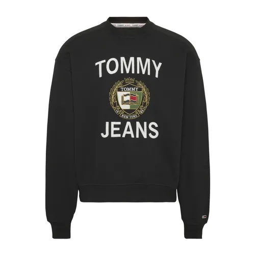 Cotton Logo Tee Black - Tommy Jeans - Modalova