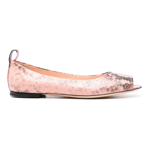 Snake Effect Ballerina Shoes - AGL - Modalova
