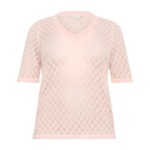 Knitwear > V-neck Knitwear - - Kaffe Curve - Modalova